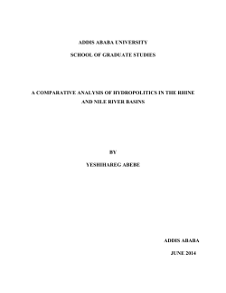 A COMPARATIVE ANALYSIS OF HYDROPOLITICS IN THE RHINE
