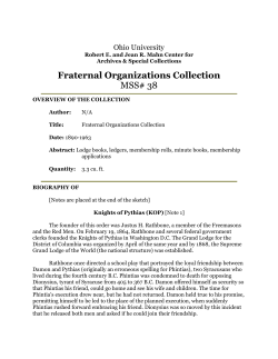 Fraternal Organizations - OHIO University Libraries