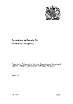 Devolution: A Decade On Government