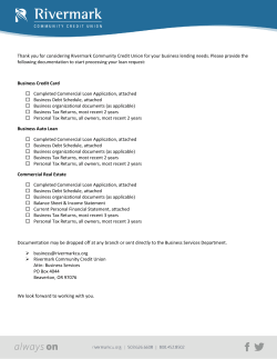 started with our forms - Rivermark Community Credit Union