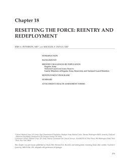 Chapter 18 RESETTING THE FORCE: REENTRY AND