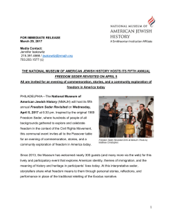 nmajh hosts its fifth annual freedom seder revisited on april 5