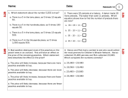 1. Which statement about the number 5,555 is true? a. There is a 5