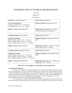 introduction to world archaeology - Sites