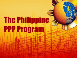 Philippine PPP Center Presentation. Usec Canilao