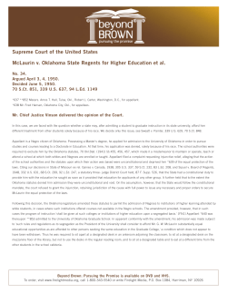 Supreme Court of the United States McLaurin v. Oklahoma