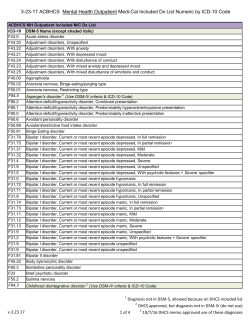 ACBHCS Mental Health Outpatient DSM