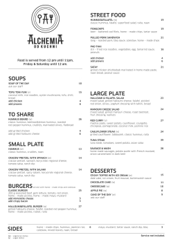 sides street food 0 soups 0 small plate 0 large plate 0 desserts 0 to