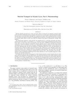 Material Transport in Oceanic Gyres. Part I: Phenomenology