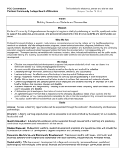 Environmental Factors Influential to the PCC Community | PCC