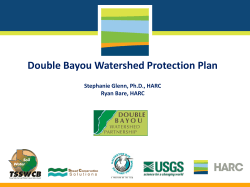 Plan Development Phase: Double Bayou Watershed Protection Plan