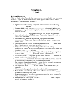 Chapter 26 Lipids