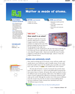 Matter is made of atoms.