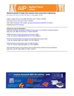Selective growth of single InAs quantum dots using strain engineering