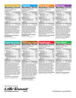 Nutrition Facts Nutrition Facts Thin Mints Nutrition Facts Tagalongs