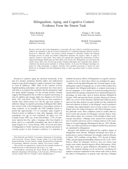 Bilingualism, Aging, and Cognitive Control: Evidence From the