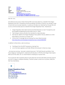 Dear Mr. Kron, Anne Marie Gurney and our State Chairman Bill