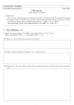 CHI 241-int. Final exam, 2nd session I CO2 Pollution (5 pts)