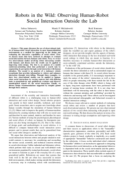 Robots in the Wild: Observing Human
