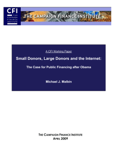 Case for Public Financing after Obama`s Win