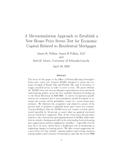 A Microsimulation Approach to Establish a New House Price Stress