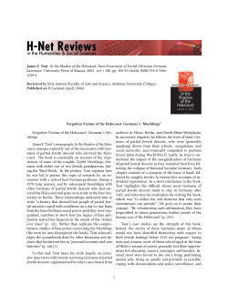 Forgotten Victims of the Holocaust: Germany`s "Mischlinge" - H-Net