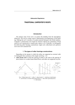 TRADITIONAL CARPENTER`S ROOFS