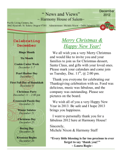 December 2012 Newsletter