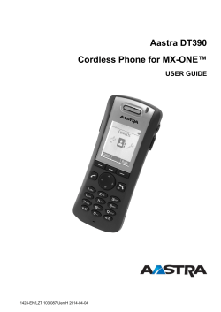 DT390 Cordless Phone for MX-ONE, User Guide