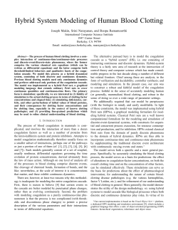 Hybrid System Modeling of Human Blood Clotting