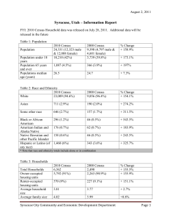 Syracuse, Utah &ndash; Information Report
