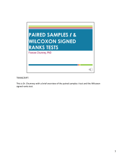 TRANSCRIPT: This is Dr. Chumney with a brief overview of the