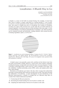 Loxodromes: A Rhumb Way to Go