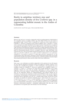 Rarity in antpittas: territory size and population density of five