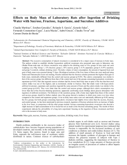 Effects on Body Mass of Laboratory Rats after Ingestion of Drinking