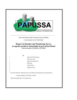Hanoi - Production in Aquatic Peri-urban Systems in Southeast Asia