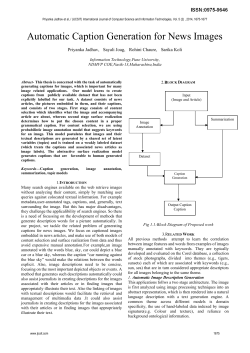Automatic Caption Generation for News Images
