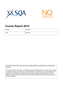 2015 National 5 Chemistry Course Report