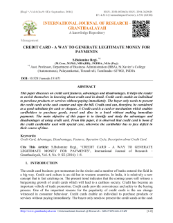 credit card - International Journal of Research