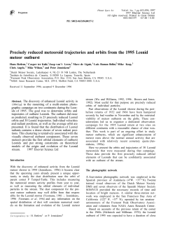 Precisely reduced meteoroid trajectories and orbits from the 1995