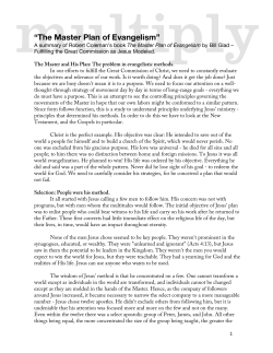 The Master Plan of Evangelism