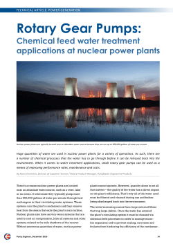 Rotary Gear Pumps: Chemical feed water treatment applications at