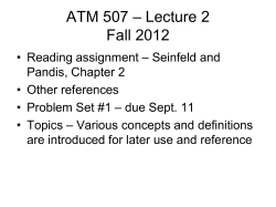 ATM 507 – Lecture 2 Spring 2006
