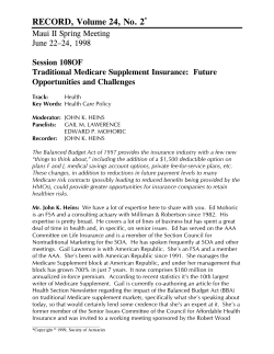 Traditional Medicare Supplement Insurance