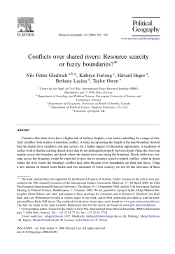 Conflicts over shared rivers: Resource scarcity or
