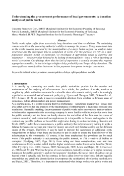 Understanding the procurement performance of local