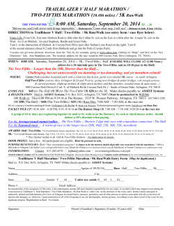 TRAILBLAZER V HALF MARATHON / TWO