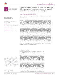 Halogen-bonded network of trinuclear copper(II) 4