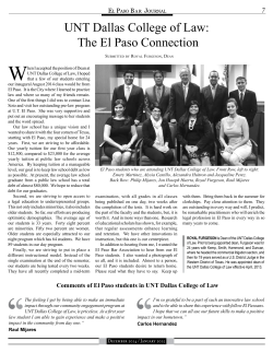 UNT Dallas College of Law: The El Paso Connection