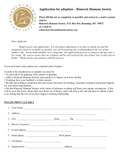 Horse Application PDF - Rimrock Humane Society